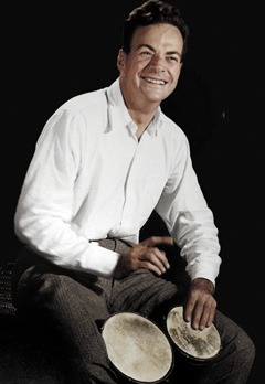 Richard Feynman playing bongos